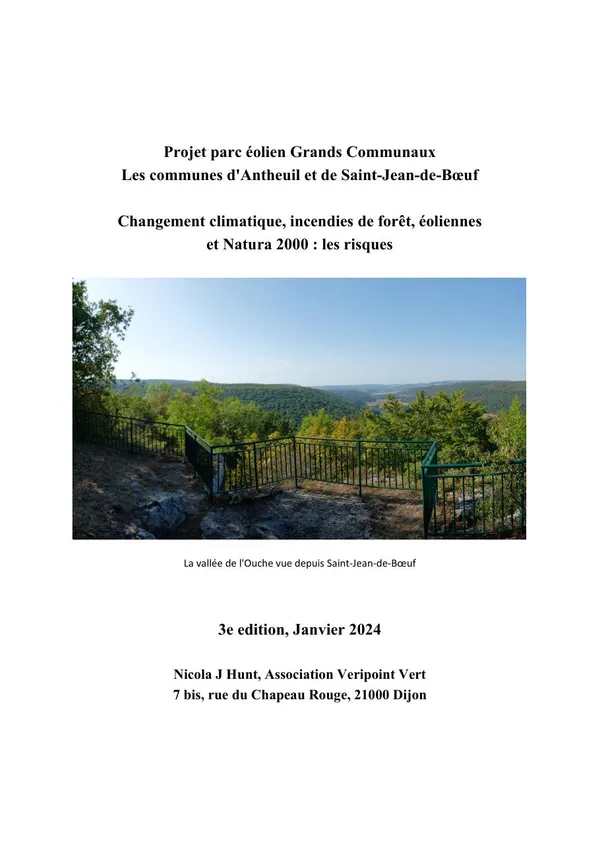Couverture du dossier : Changement climatique, incendies de forêt, éoliennes et Natura 2000 : les risques