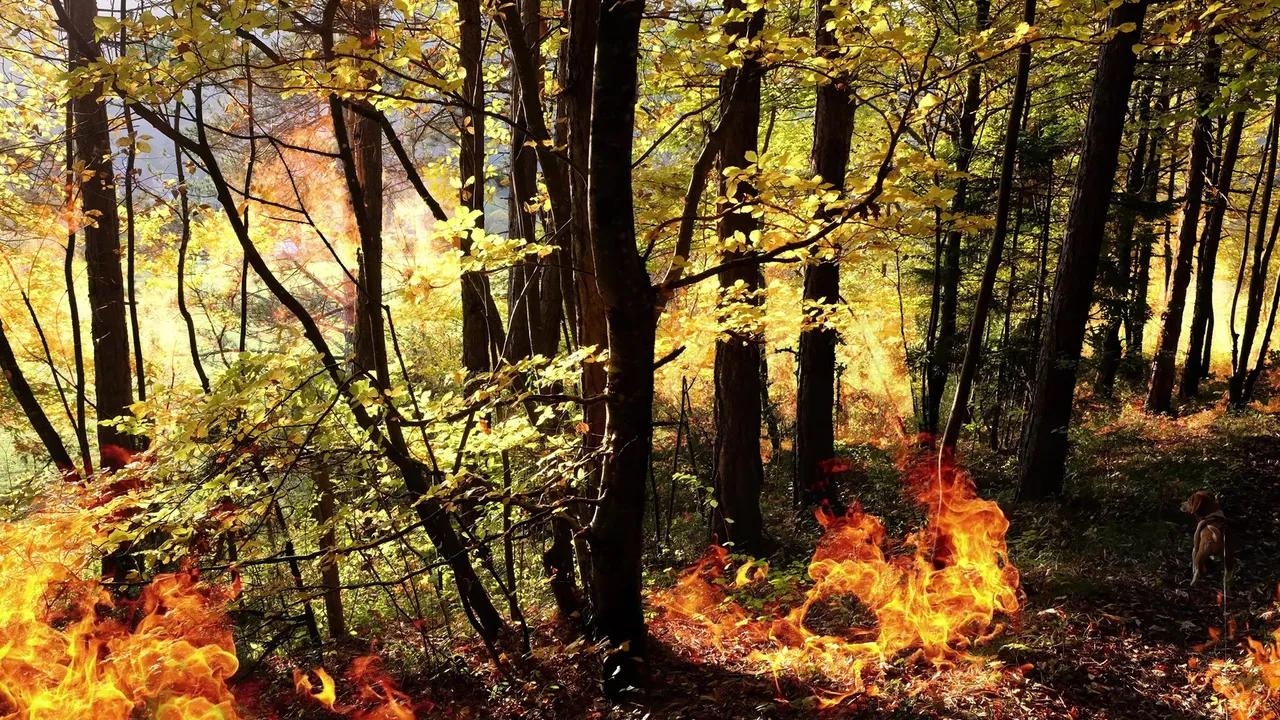 Le feu gagne les arbres